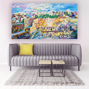Anna Grabar / '' Gold Jerusalem'' Giclee Print AHAVART 