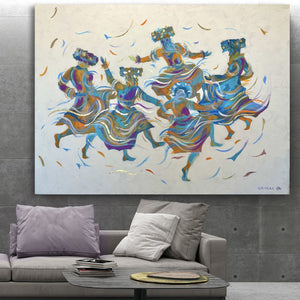 Anna Grabar / Hassidim Dance Giclee Print AHAVART 