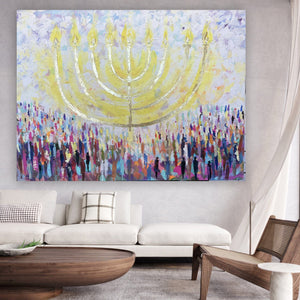 Anna Grabar / The Golden Menorah Giclee Print AHAVART 