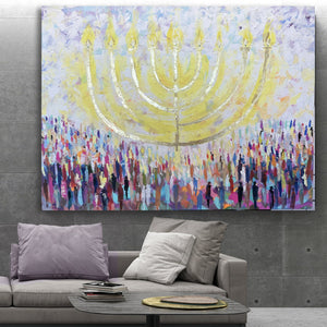 Anna Grabar / The Golden Menorah Giclee Print AHAVART 