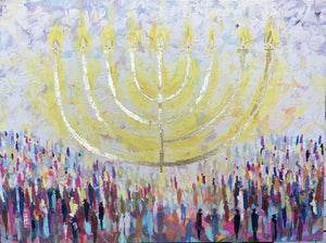 Anna Grabar / The Golden Menorah Giclee Print AHAVART 