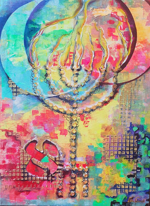 Chouraki Eden / Menorah B Original Painting AHAVART 