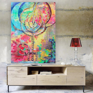 Chouraki Eden / Menorah B Original Painting AHAVART 