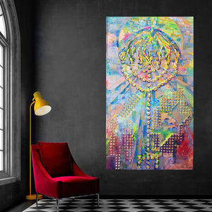 Chouraki Eden / Menorah C Original Painting AHAVART 