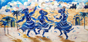 Grabar Anna / Blue Dancers Original Painting AHAVART 