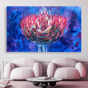 Grabar Anna / Pink Menorah Original Painting AHAVART 