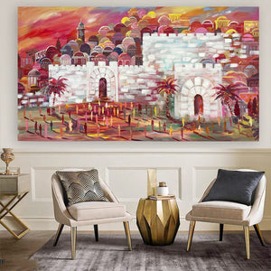 Grabar Anna / Sunset in Jerusalem Original Painting AHAVART 