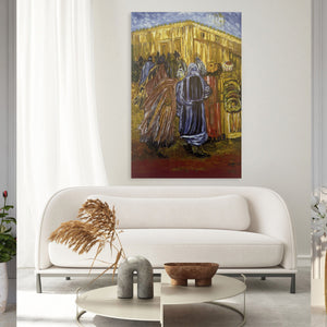 Harrouch Mordekhai Michel / ''Alyat la Mikdash'' Original Painting AHAVART 