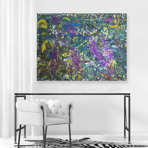 Harrouch Mordekhai Michel / ''Shalom Bayit" "Peace at Home" Original Painting AHAVART 