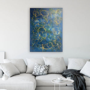 Harrouch Mordekhai Michel / ''The Gift of Commandments" or "The Behaviors" Original Painting AHAVART 