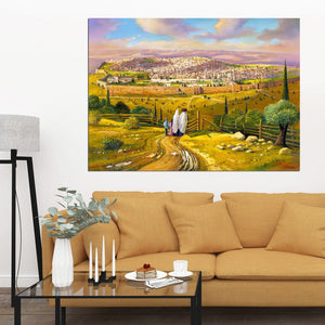 Levin Alex / ''On the Way to Jerusalem'' Original Painting AHAVART 