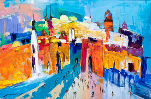 Moskalev Sergei /CIty of Colors Original Painting AHAVART 