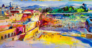 Moskalev Sergei /Morning at The Kotel Original Painting AHAVART 