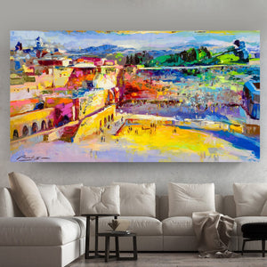 Moskalev Sergei /Morning at The Kotel Original Painting AHAVART 