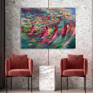 Raanan Yoram / ''A New Dance'' Original Painting AHAVART 