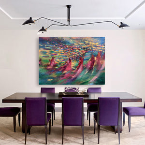 Raanan Yoram / ''A New Dance'' Original Painting AHAVART 