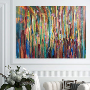 Raanan Yoram / ''Golden Prayer'' Original Painting AHAVART 