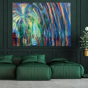 Raanan Yoram / '' Red Sea Pathway'' Original Painting AHAVART 