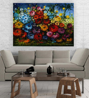 Rogelio Cabrera - Campo de Flores Original Painting AHAVART 