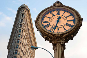 A view of Flatiron Building with the clock - NYC Fine Art Photography AHAVART 