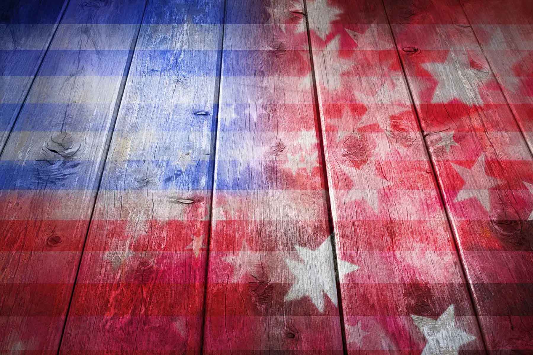 American Flag on Wood - USA Fine Art Photography AHAVART 
