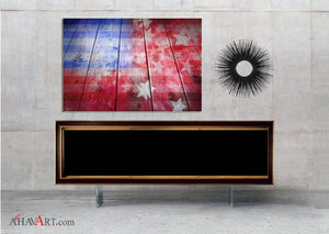 American Flag on Wood - USA Fine Art Photography AHAVART 