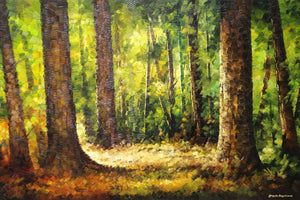 Canadian Forest / Original Painting / Rogelio Anguiano Cabrera Original Painting AHAVART 