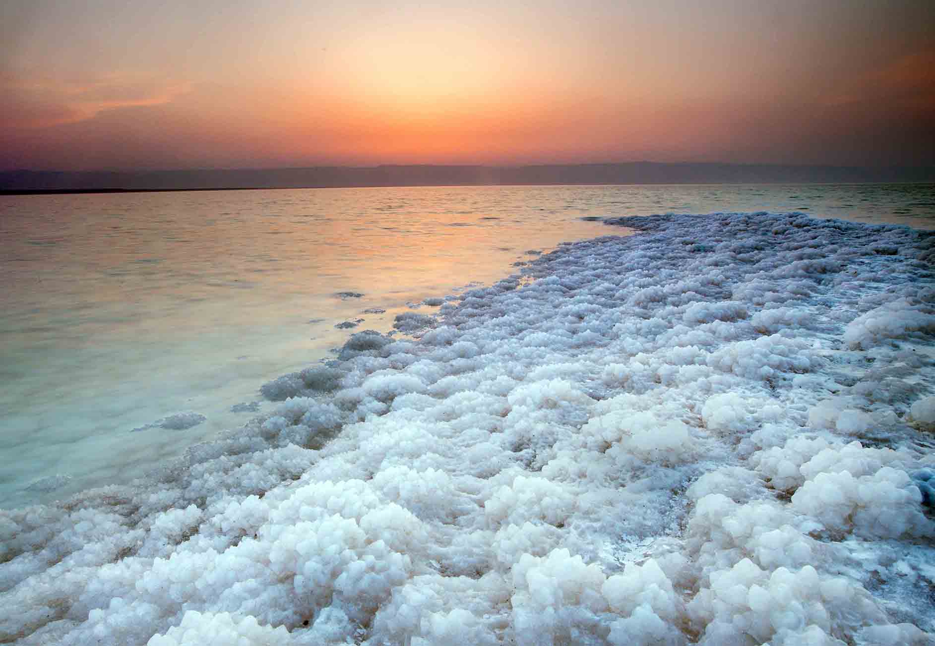 Dead Sea Beauty Salted Water in the Dead Sea with Salt Chrystals Fine Art Photography AHAVART 