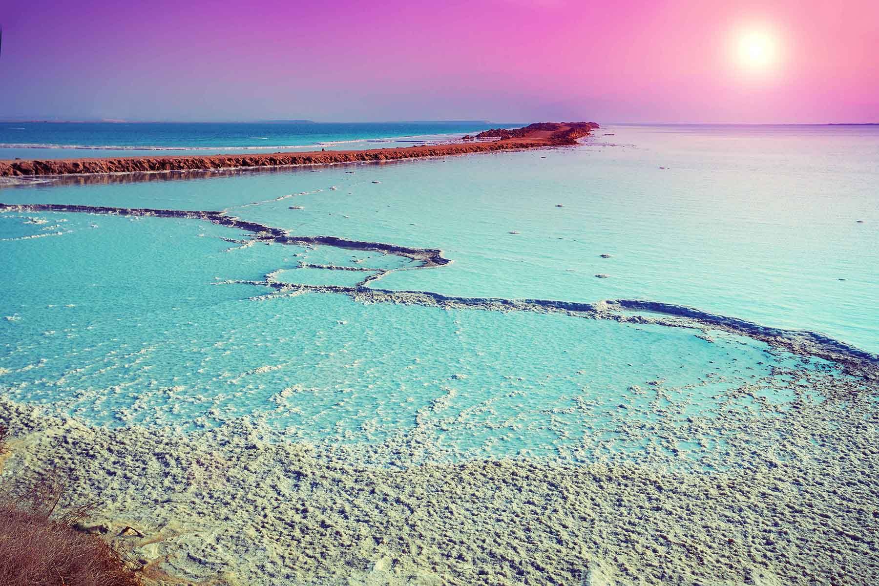 Dead Sea Sunset with Stones - Dead Sea - Israel Fine Art Photography AHAVART 