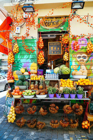 Fresh and Natural Juices on the Street - Tel-Aviv - Israel Fine Art Photography AHAVART 