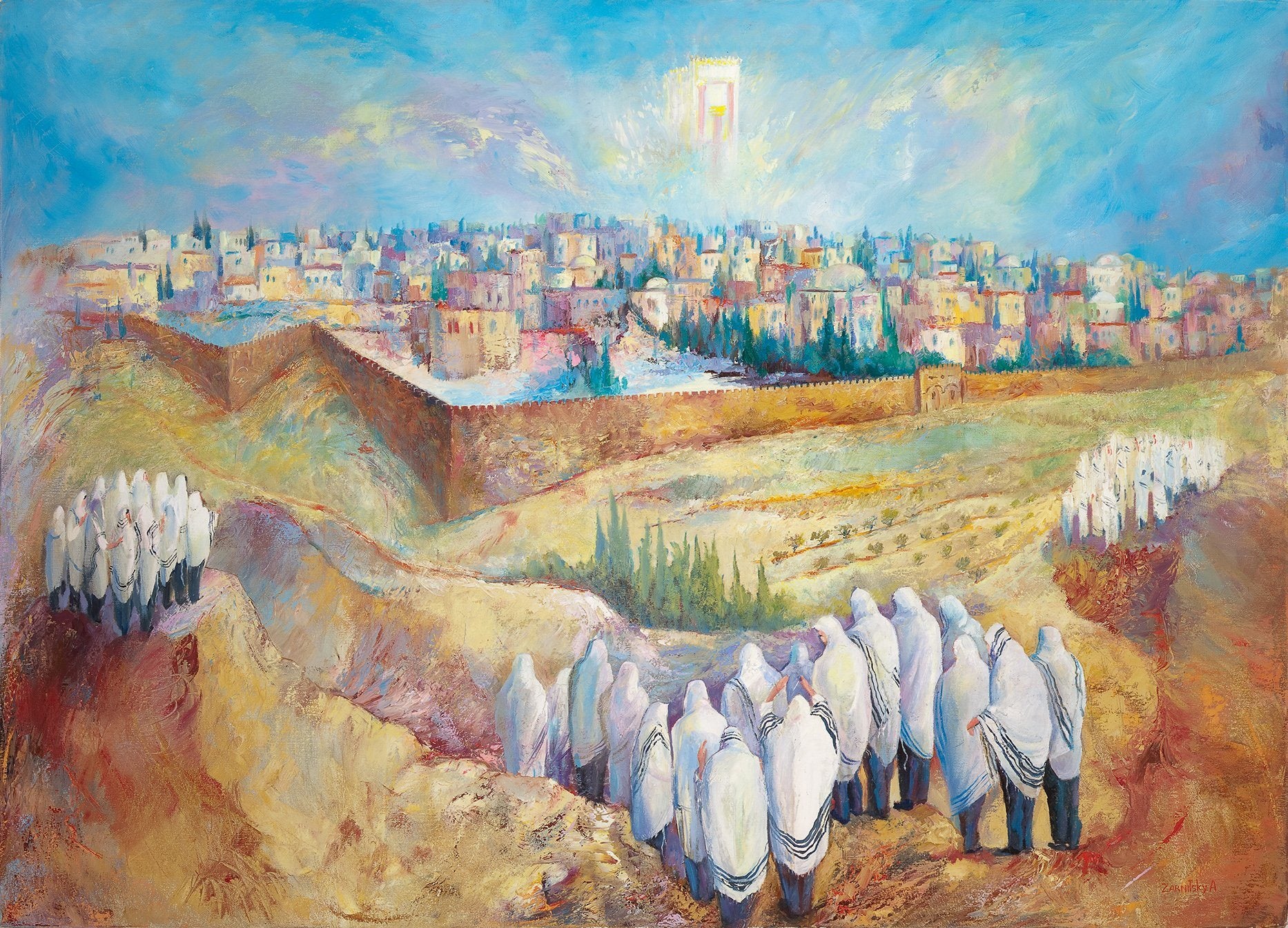 Jerusalem of Heaven / Anna Zarnitsky Giclee Print AHAVART 