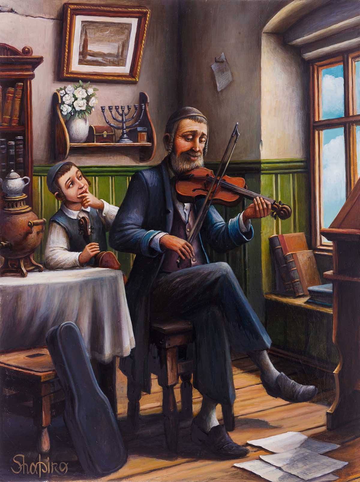 My Violin Lessons / Boris Shapiro Giclee Print AHAVART 