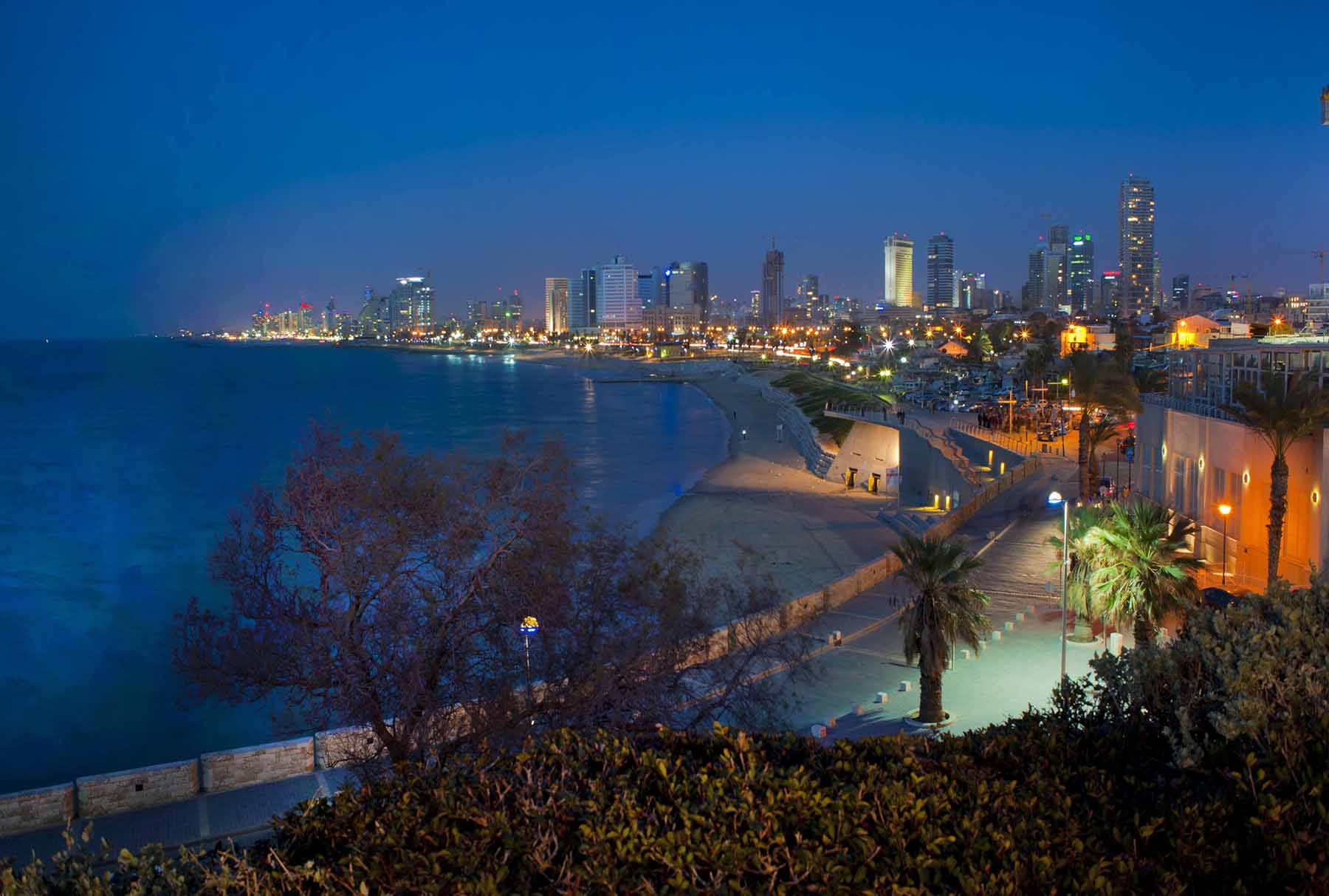 Night Viw from Jaffa - Israel Fine Art Photography AHAVART 