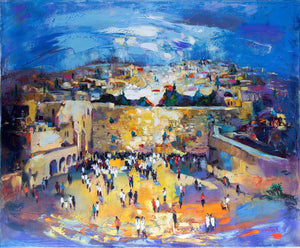 Summer Night at the Kotel / Anna Zarnitsky Giclee Print AHAVART 