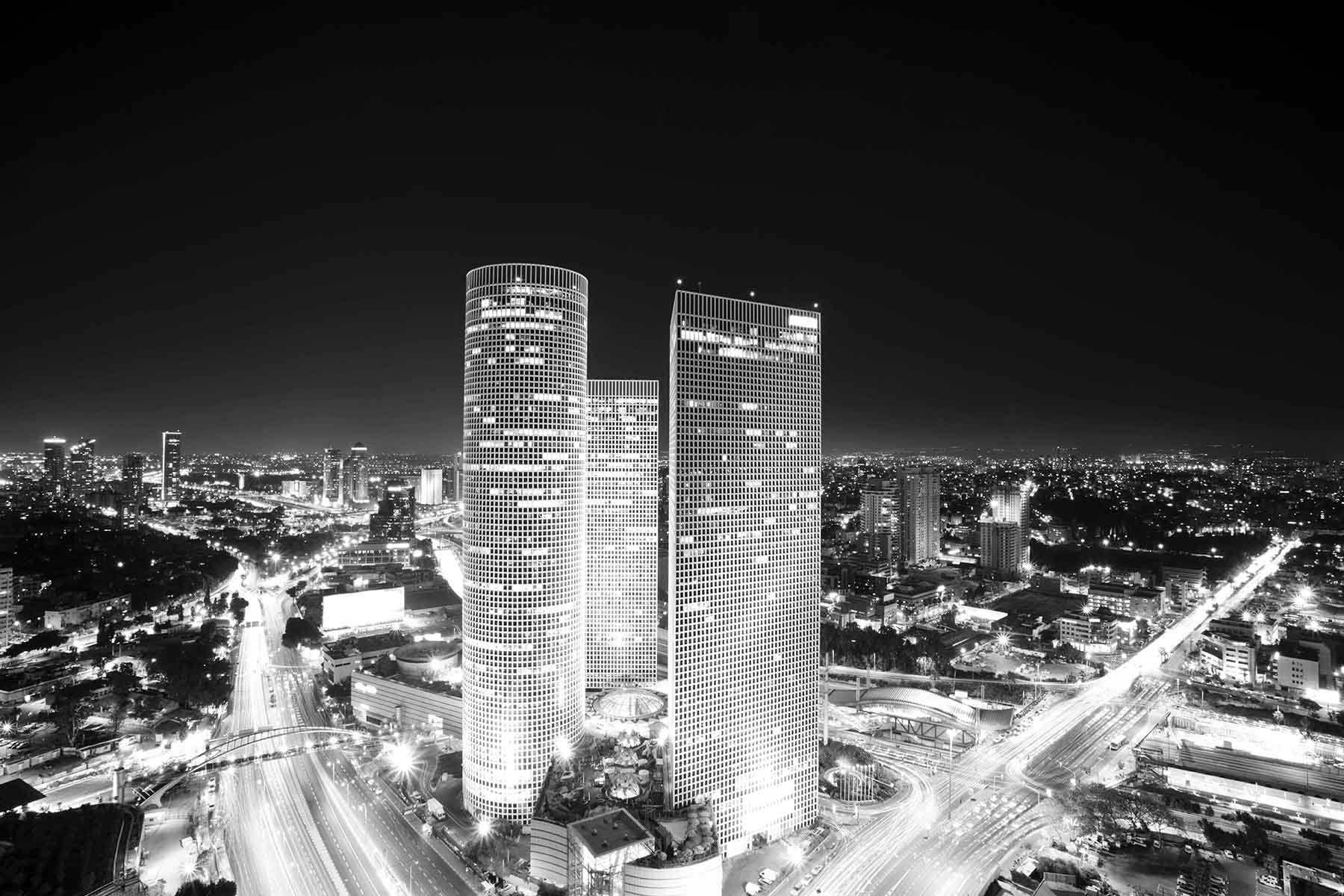 Tel-Aviv Night Cityscape - Israel Fine Art Photography AHAVART 
