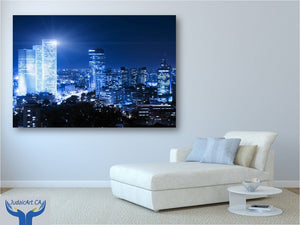 Tel-Aviv Skyline Night City - Israel Fine Art Photography AHAVART 